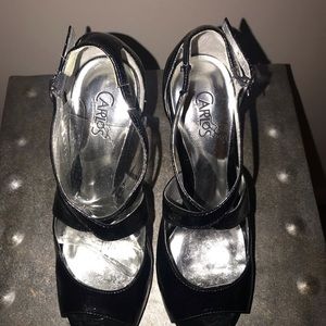 Carlos Santana Black platform heel size 5 1/2